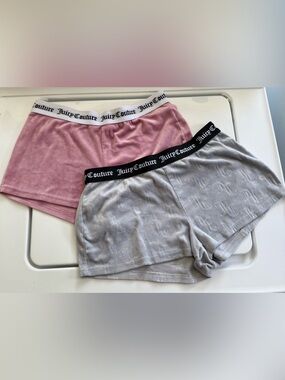 Juicy Couture Women’s Pink and Gray Stretch Shorts - 2-Pack